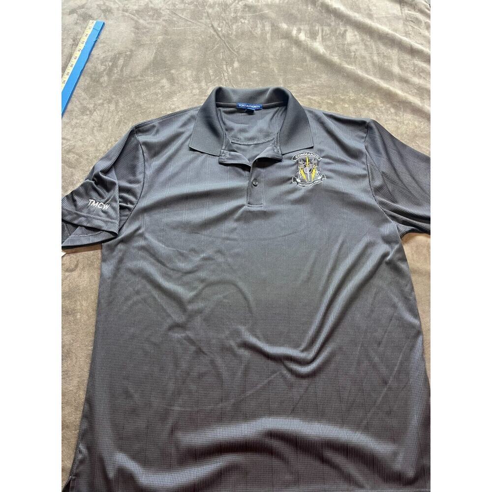 Golf‎ Polo Men's Large Black Commando Deditissimus Vincit TMCW XL